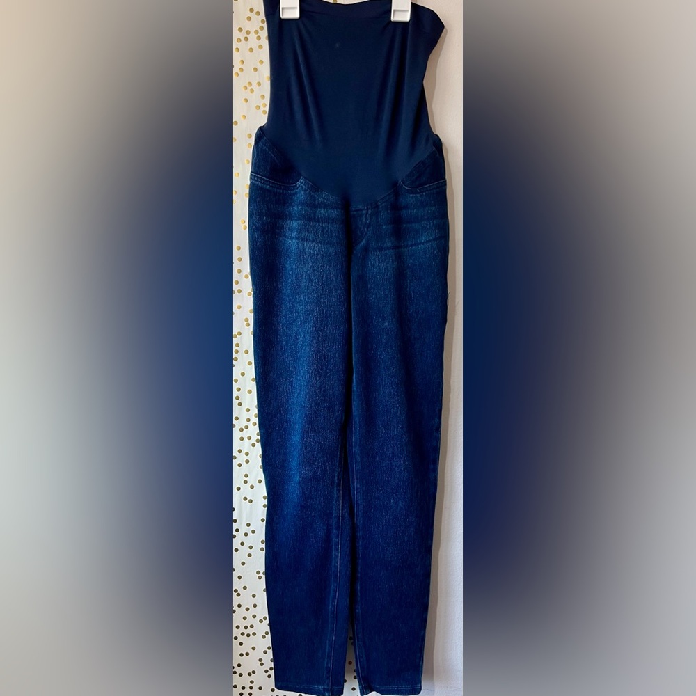 SPANX Slim Skinny Maternity Stretch Jeans Dark Blue size Small